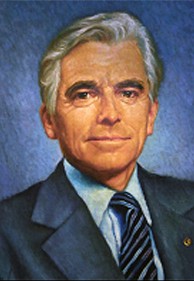 Painted portrait of Sverre Farstad, MBE